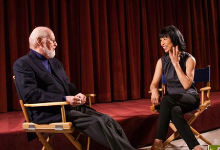 From the film. Gloria Cheng interviewing John Williams