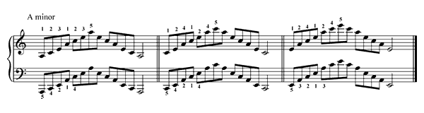 Minor Arpeggios   
by Technique piano sheet music