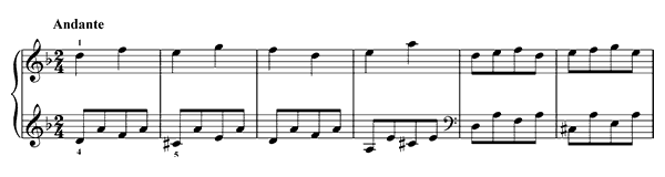 Andante  - from Sonatina No. 3   in D Minor 
by Attwood piano sheet music