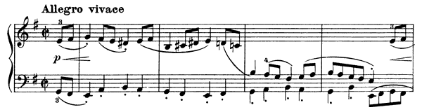 Bourrée   in E Minor 
by Bach piano sheet music