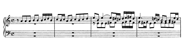 Fugue BWV 947  in A Minor 
by Bach piano sheet music