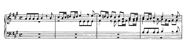 Fugue BWV 949    in A Major 
by Bach piano sheet music