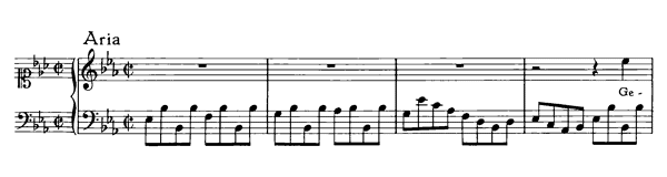 Aria: Gedenke doch, mein Geist, zurükke BWV 509    in E-flat Major 
by Bach piano sheet music