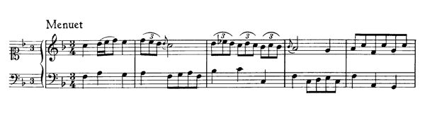 Minuet  BWV Anh. 113  in F Major 
by Bach piano sheet music