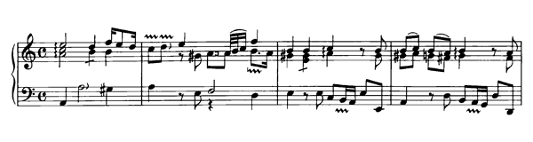 Small Prelude BWV 931    in A Minor 
by Bach piano sheet music