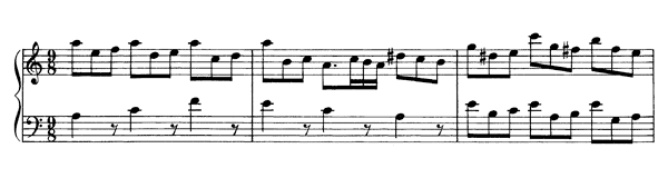 Small Prelude BWV 942    in A Minor 
by Bach piano sheet music