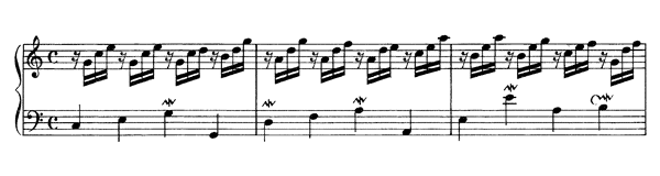 Small Prelude BWV 924    in C Major 
by Bach piano sheet music