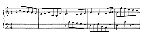 Small Prelude BWV 943    in C Major 
by Bach piano sheet music