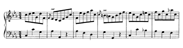 Small Prelude BWV 934    in C Minor 
by Bach piano sheet music