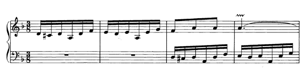 Small Prelude BWV 935    in D Minor 
by Bach piano sheet music