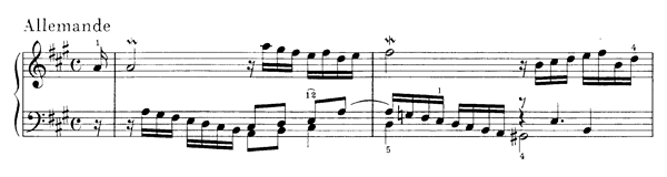 Suite BWV 832    in A Major 
by Bach piano sheet music