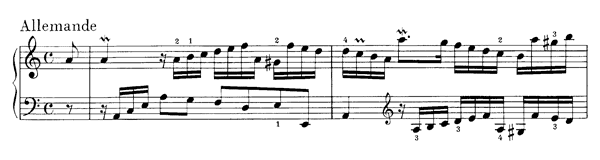 Suite BWV 818    in A Minor 
by Bach piano sheet music