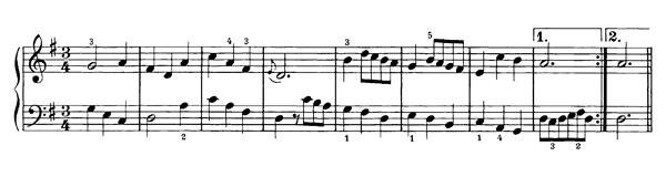 Minuet (by G. Böhm)   in G Major 
by Bach piano sheet music