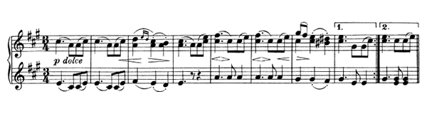 Waltz Op. 39 No. 15  in A Major 
by Brahms piano sheet music