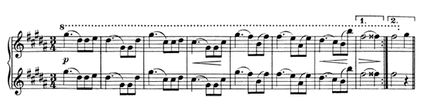 Waltz Op. 39 No. 3  in G-sharp Minor 
by Brahms piano sheet music