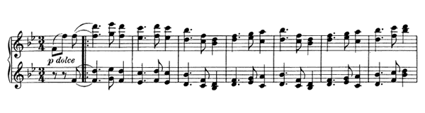 Waltz Op. 39 No. 8  in B-flat Major 
by Brahms piano sheet music