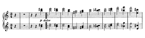 Waltz - for four hands Op. 52 No. 5  in A Minor 
by Brahms piano sheet music