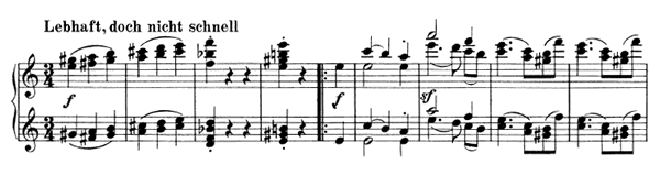 Waltz - for four hands Op. 65 No. 1  in A Minor 
by Brahms piano sheet music