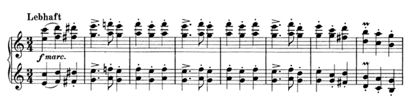 Waltz - for four hands Op. 65 No. 7  in C Major 
by Brahms piano sheet music