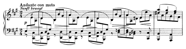 Intermezzo Op. 76 No. 6  in A Major 
by Brahms piano sheet music