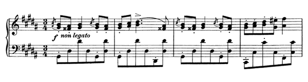 Waltz Op. 39 No. 14  in G-sharp Minor 
by Brahms piano sheet music