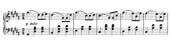 Waltz Op. 39 No. 3  in G-sharp Minor 
by Brahms piano sheet music