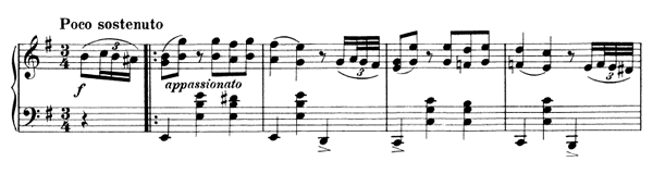 Waltz Op. 39 No. 4  in E Minor 
by Brahms piano sheet music