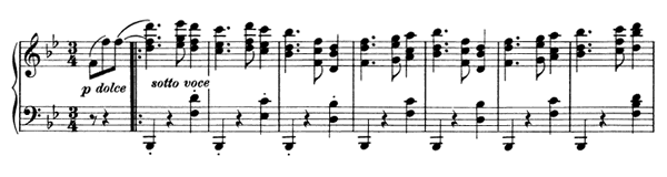 Waltz Op. 39 No. 8  in B-flat Major 
by Brahms piano sheet music