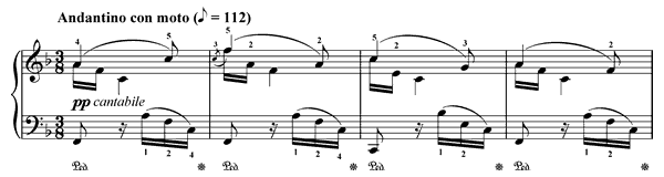 Lullaby Op. 109 No. 7  in F Major 
by Burgmüller piano sheet music