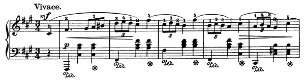 Mazurka 38 Op. 59 No. 3  in F-sharp Minor 
by Chopin piano sheet music