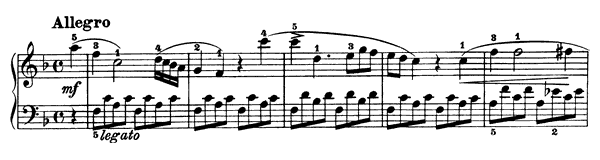 Sonatina Op. 4 No. 6  in F Major 
by Clementi piano sheet music