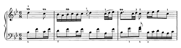 Rondeau: Les Bergeries (by F. Couperin)  BWV Anh. 183  in B-flat Major 
by Bach piano sheet music