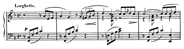 Larghetto Op. 15 No. 1  in F Major 
by Wieck-Schumann piano sheet music