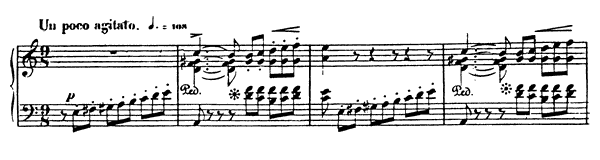 Un poco agitato Op. 15 No. 2  in A Minor 
by Wieck-Schumann piano sheet music