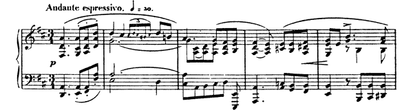 Andante espressivo Op. 15 No. 3  in D Major 
by Wieck-Schumann piano sheet music