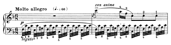 Study Op. 299 No. 10  in F Major 
by Czerny piano sheet music