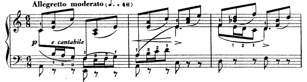 Barcarolle 1 Op. 26  in A Minor 
by Fauré piano sheet music