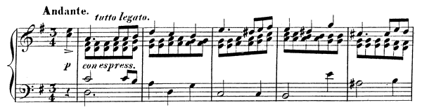 Andante Op. 2 No. 1  in G Major 
by Mendelssohn-Hensel piano sheet music