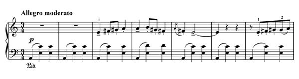 Waltz Op. 12 No. 2  in A Minor 
by Grieg piano sheet music