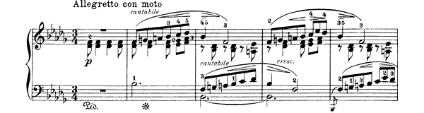 Kanon Op. 38 No. 8  in B-flat Minor 
by Grieg piano sheet music