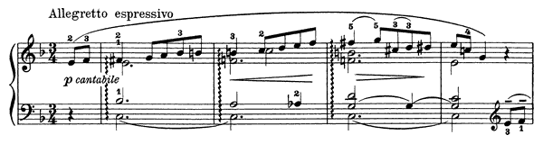 Allegretto espressivo Op. 28 No. 2  in F Major 
by Grieg piano sheet music