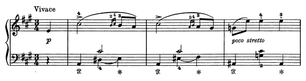 Vivace Op. 28 No. 3  in A Major 
by Grieg piano sheet music