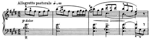 Morning Mood Op. 46 No. 1  in E Major 
by Grieg piano sheet music