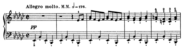 Puck Op. 71 No. 3  in E-flat Minor 
by Grieg piano sheet music