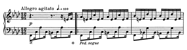 Study (Hommage à Chopin) Op. 73 No. 5  in F Minor 
by Grieg piano sheet music