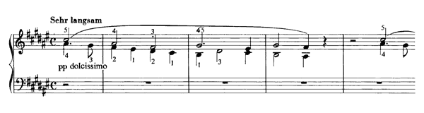 Sehr langsam  S . 192 No. 3  in F-sharp Major 
by Liszt piano sheet music