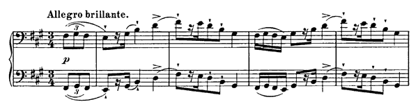 Mazurka brillante  S . 221  in A Major 
by Liszt piano sheet music