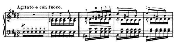 Agitato e con fuoco (The Wanderer) Op. 30 No. 4  in B-flat Minor 
by Mendelssohn piano sheet music