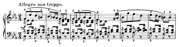 Allegro non troppo (Lost Happiness) Op. 38 No. 2  in C Minor 
by Mendelssohn piano sheet music