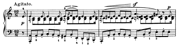 Agitato (Passion) Op. 38 No. 5  in A Minor 
by Mendelssohn piano sheet music